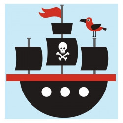 Sticker Pirate carte aux trésors