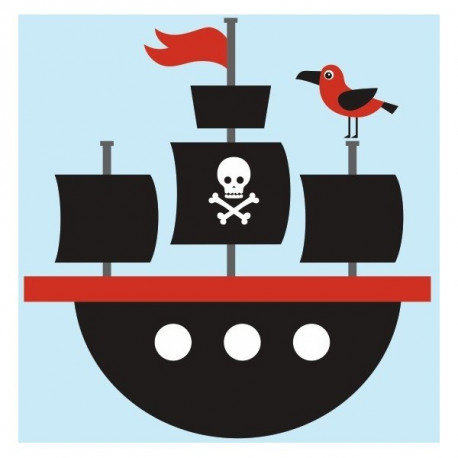 Sticker Pirate carte aux trésors