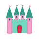 Sticker Princesse Chateau toit vert