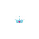 Sticker Princesse couronne bleu ciel