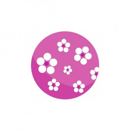 Sticker Papillon rose et blanc