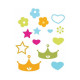 Sticker Papillon ballon rose fleurs