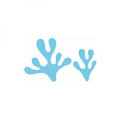 Autocollant Mer deux algues bleu