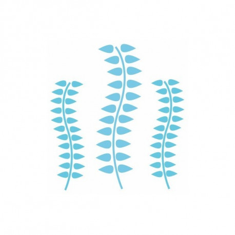 Sticker Mer algue bleu longue