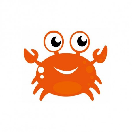 Sticker Mer crabe orange