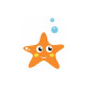 Sticker Mer Etoile de mer orange