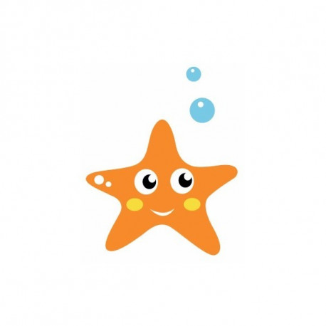 Sticker Mer Etoile de mer orange