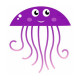 Sticker Mer Meduse violette