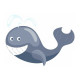Sticker Mer Baleine sourire