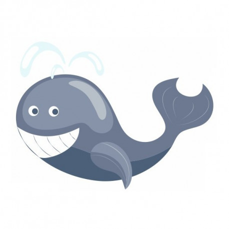 Sticker Mer Baleine sourire