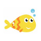 Sticker Mer poisson jaune orange avec bulles