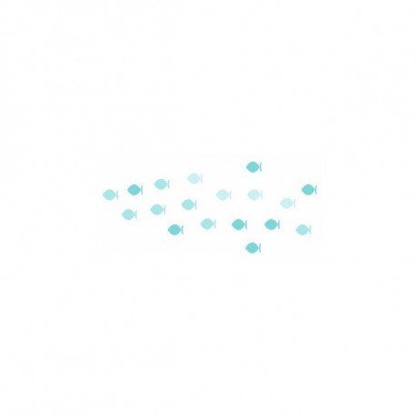 Sticker nuage de poissons