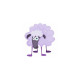 Sticker Animaux mouton violet
