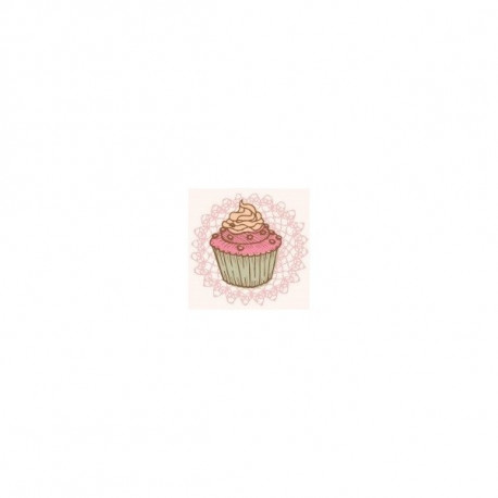 Sticker Cup cake fraise napperon