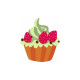 Sticker Cup cake Pistache fraise