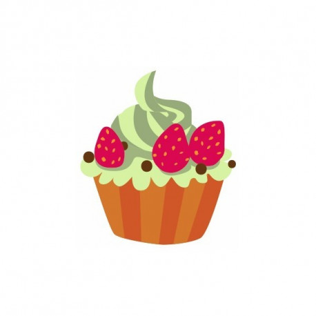 Sticker Cup cake Pistache fraise