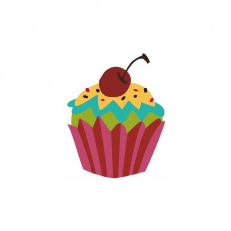 Sticker Cup cake Cerise confite
