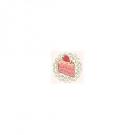 Sticker Gateau Fraise napperon