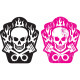 Sticker Tête de mort piston