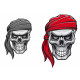 Sticker Tête de mort bandeau