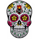 Sticker Tête de mort yeux rouge