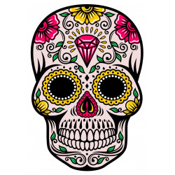 Sticker Tête de mort mexique