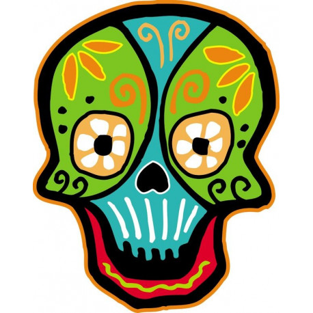 Sticker Tête de mort Fun