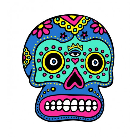 Sticker Tête de mort Peur