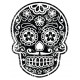 Sticker Tête de mort Noir et blanc