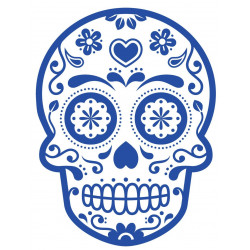 Sticker muraux Tête de mort Bleu marine
