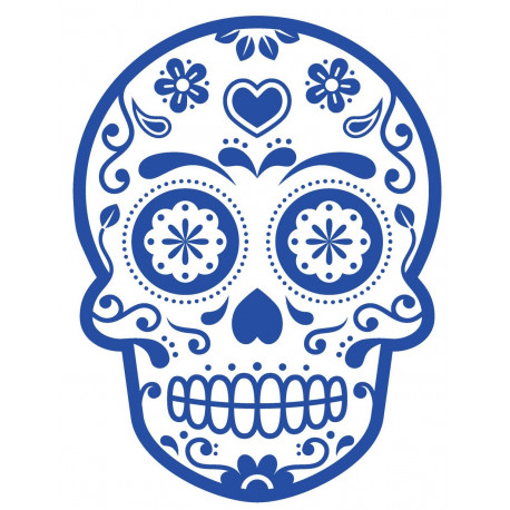 Sticker muraux Tête de mort Bleu marine