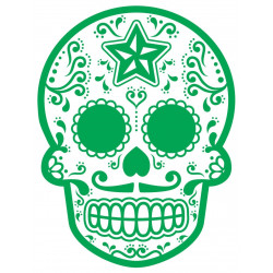 Autocollant Tête de mort mexicaine