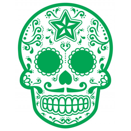 Autocollant Tête de mort mexicaine