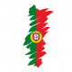 Sticker Portugal Carte Pays vintage