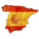 Sticker Espagne carte avec régions
