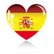 Sticker Espagne carte pays Coeur