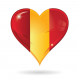 Sticker Espagne carte Coeur