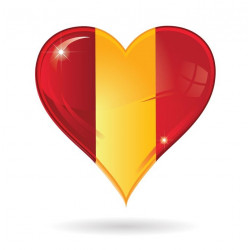 Sticker Espagne carte Coeur