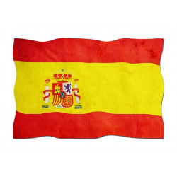 Sticker Espagne carte Drapeau flote