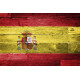 Sticker Espagne carte Drapeau flotant