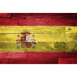 Sticker Espagne carte Drapeau flotant