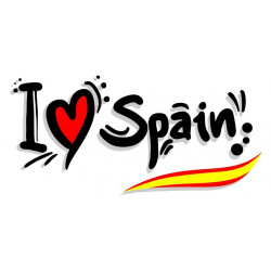 Sticker Espagne Drapeau Etoile