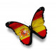 Sticker Espagne Papillon drapeau