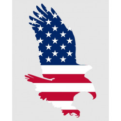Sticker Etats Unis aigle symbole
