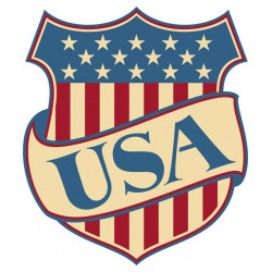 Sticker Etats Unis Drapeau vieux