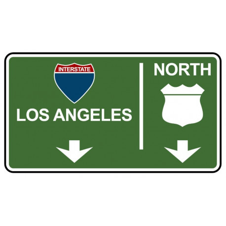 Sticker Etats Unis Panneau Sortie