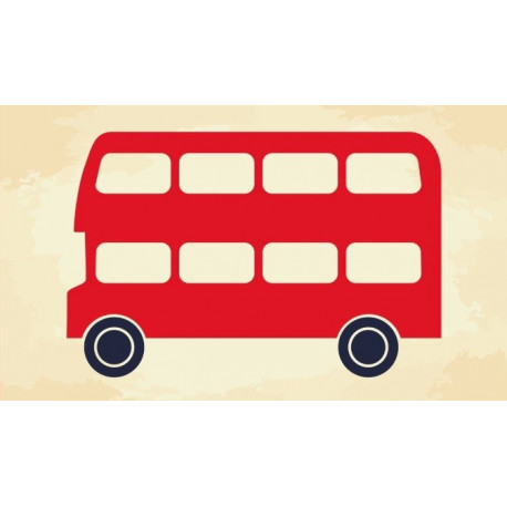 Sticker Londres bus rouge