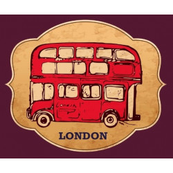 Sticker Londres Badge Big ben - pré-découpé