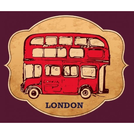 Sticker Londres Badge Big ben - pré-découpé