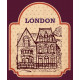 Sticker Londres taxi vintage - pré-découpé